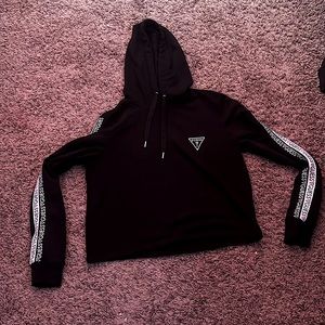 Black guess cropped hoodie